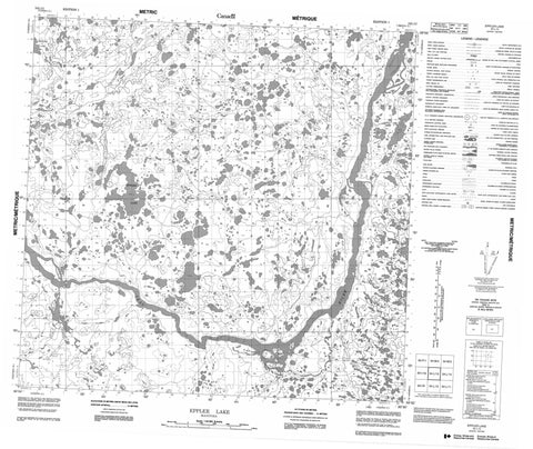 054L13 Eppler Lake Canadian topographic map, 1:50,000 scale