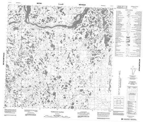 054L14 Tambanay Rapids Canadian topographic map, 1:50,000 scale