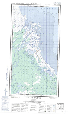 054L15E Knife Delta Canadian topographic map, 1:50,000 scale