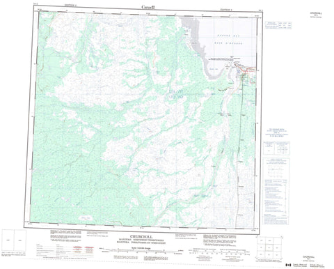 054L Churchill Canadian topographic map, 1:250,000 scale