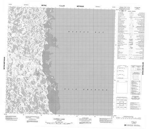 054M10 Catton Lake Canadian topographic map, 1:50,000 scale