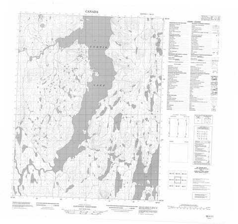 056I11 No Title Canadian topographic map, 1:50,000 scale