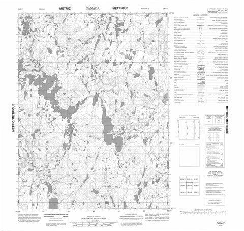 056N07 No Title Canadian topographic map, 1:50,000 scale