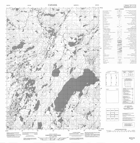 056N10 No Title Canadian topographic map, 1:50,000 scale
