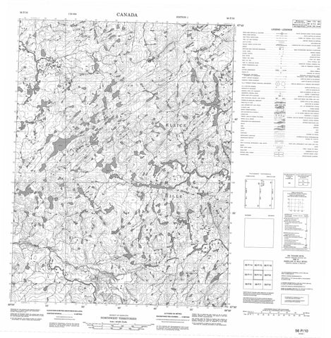 056P10 No Title Canadian topographic map, 1:50,000 scale