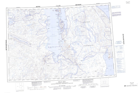 057A Pelly Bay Canadian topographic map, 1:250,000 scale