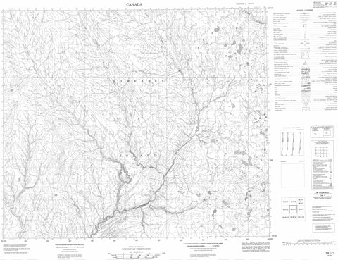 058C01 No Title Canadian topographic map, 1:50,000 scale