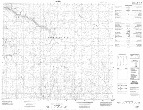 058C07 No Title Canadian topographic map, 1:50,000 scale