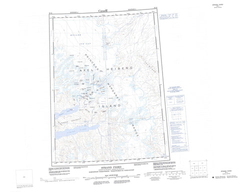 059H Strand Fiord Canadian topographic map, 1:250,000 scale