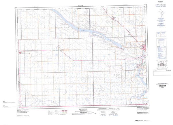 062E03 Hitchcock Canadian topographic map, 1:50,000 scale