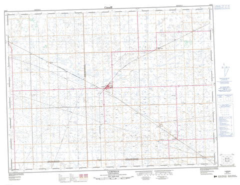 062E07 Lampman Canadian topographic map, 1:50,000 scale