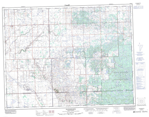 062E15 Handsworth Canadian topographic map, 1:50,000 scale