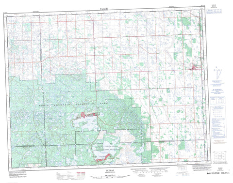 062E16 Dumas Canadian topographic map, 1:50,000 scale