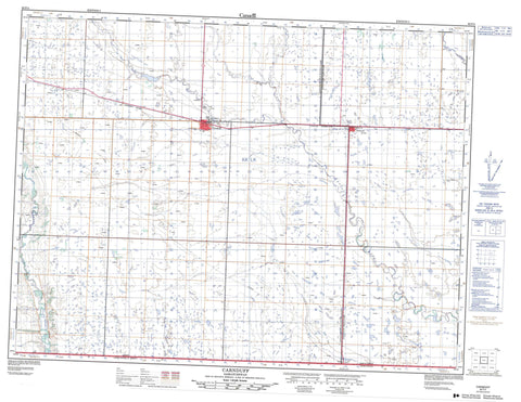 062F04 Carnduff Canadian topographic map, 1:50,000 scale