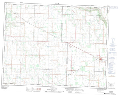 062F13 Maryfield Canadian topographic map, 1:50,000 scale