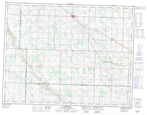 062F14 Elkhorn Canadian topographic map, 1:50,000 scale