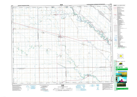 062H13 Elie Canadian topographic map, 1:50,000 scale