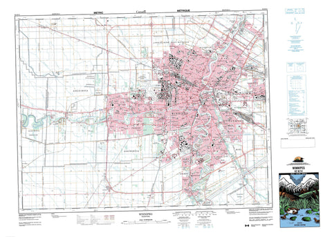 062H14 Winnipeg Canadian topographic map, 1:50,000 scale