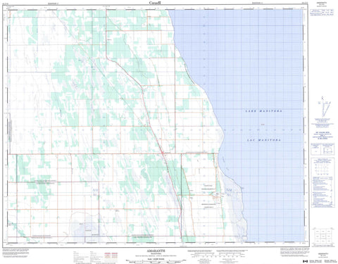 062J10 Amaranth Canadian topographic map, 1:50,000 scale