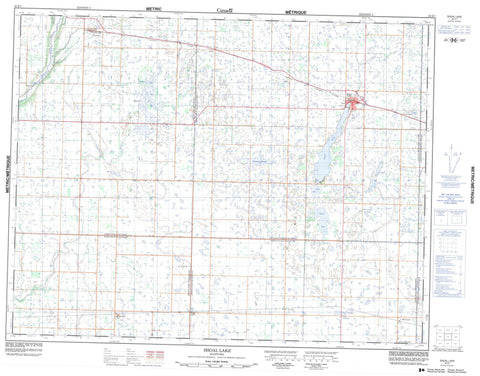 062K07 Shoal Lake Canadian topographic map, 1:50,000 scale