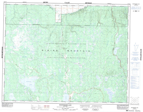 062K16 Whitewater Lake Canadian topographic map, 1:50,000 scale
