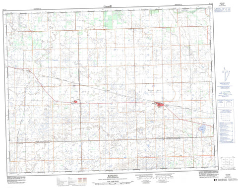 062L02 Kipling Canadian topographic map, 1:50,000 scale