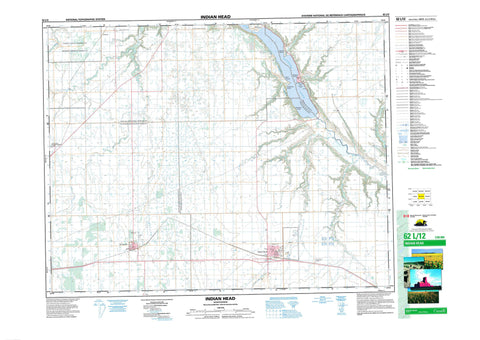 062L12 Indian Head Canadian topographic map, 1:50,000 scale
