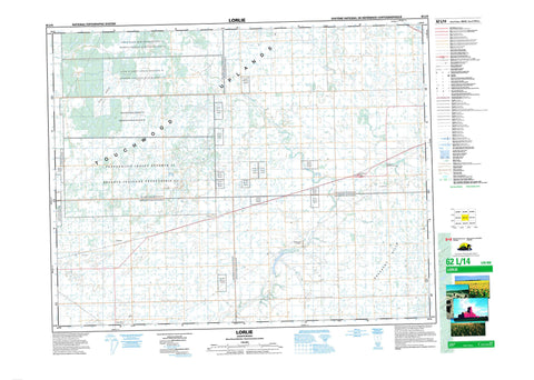 062L14 Lorlie Canadian topographic map, 1:50,000 scale