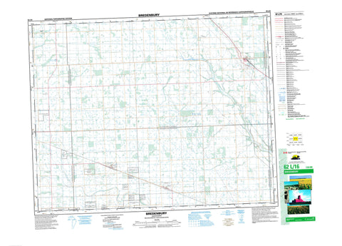 062L16 Bredenbury Canadian topographic map, 1:50,000 scale