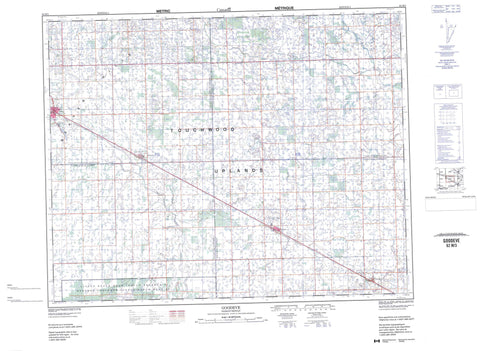 062M03 Goodeve Canadian topographic map, 1:50,000 scale