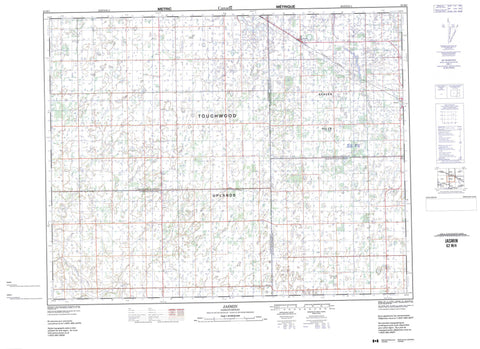 062M04 Jasmin Canadian topographic map, 1:50,000 scale