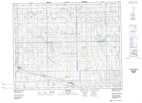 062M05 Kelliher Canadian topographic map, 1:50,000 scale