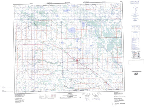 062M11 Sheho Canadian topographic map, 1:50,000 scale