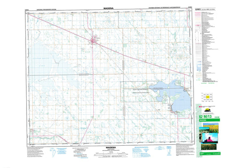 062M13 Wadena Canadian topographic map, 1:50,000 scale