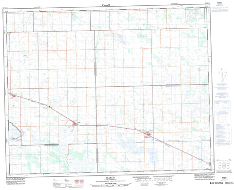 062M14 Margo Canadian topographic map, 1:50,000 scale