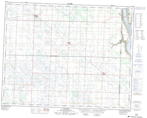 062N04 Calder Canadian topographic map, 1:50,000 scale