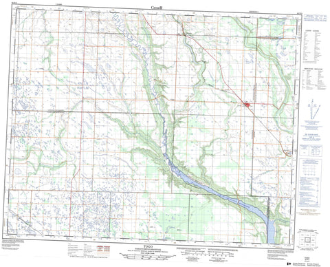 062N05 Togo Canadian topographic map, 1:50,000 scale
