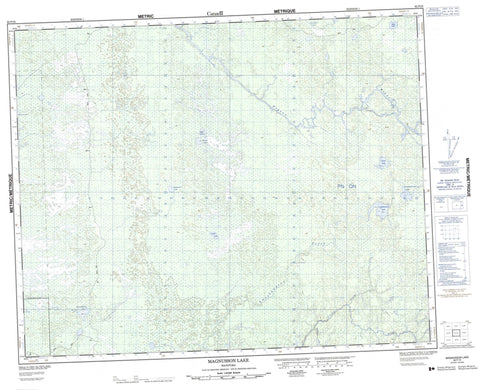 062P16 Magnusson Lake Canadian topographic map, 1:50,000 scale