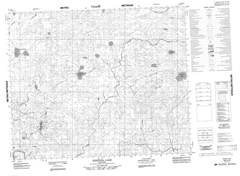 063A16 Wekinna Lake Canadian topographic map, 1:50,000 scale