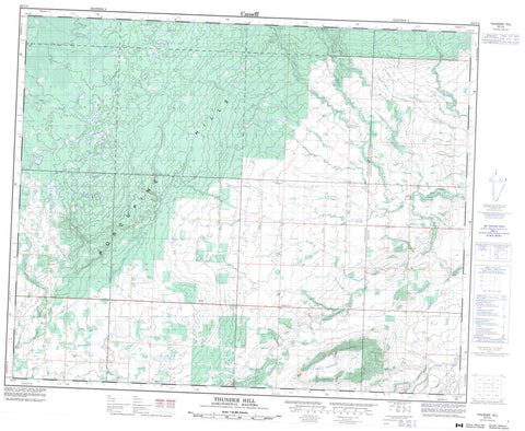 063C04 Thunder Hill Canadian topographic map, 1:50,000 scale