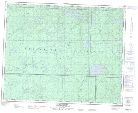 063C05 Townsend Lake Canadian topographic map, 1:50,000 scale