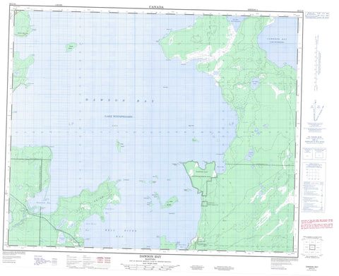 063C15 Dawson Bay Canadian topographic map, 1:50,000 scale