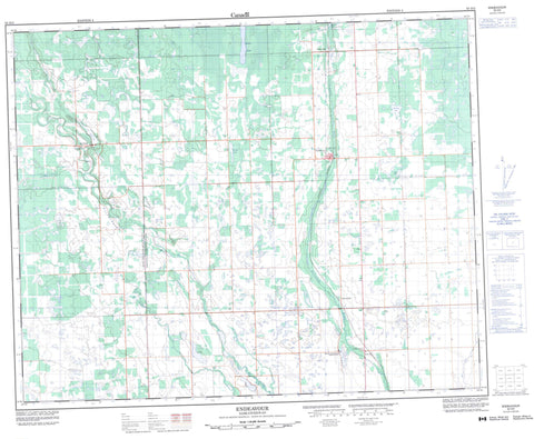 063D02 Endeavour Canadian topographic map, 1:50,000 scale