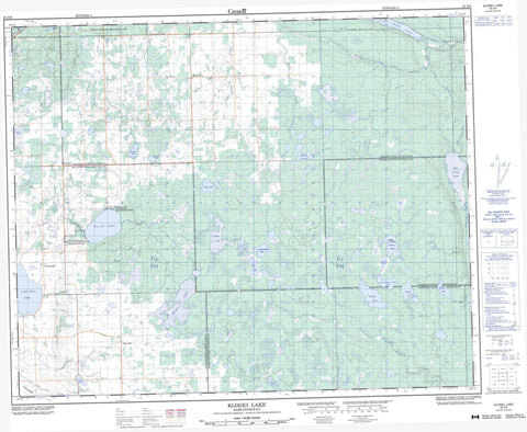 063D06 Klogei Lake Canadian topographic map, 1:50,000 scale