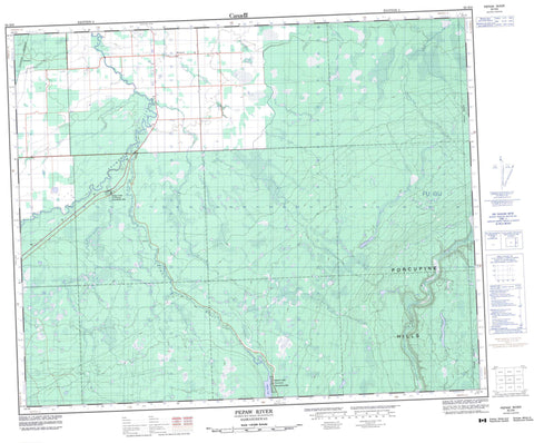 063D09 Pepaw River Canadian topographic map, 1:50,000 scale