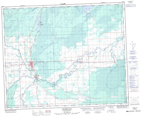 063D16 Hudson Bay Canadian topographic map, 1:50,000 scale
