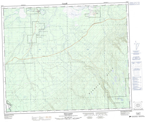 063E07 Red Earth Canadian topographic map, 1:50,000 scale