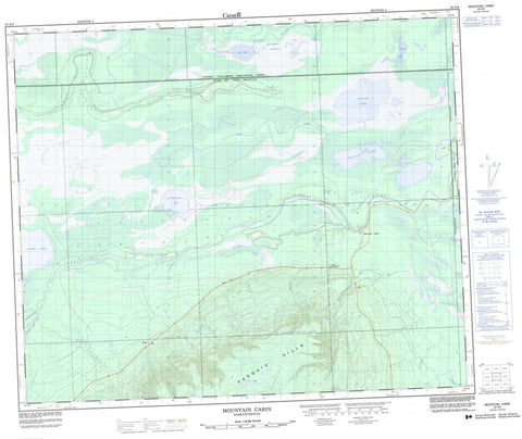 063E09 Mountain Cabin Canadian topographic map, 1:50,000 scale