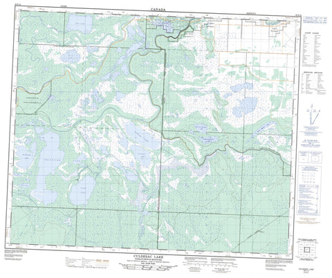 063F12 Culdesac Lake Canadian topographic map, 1:50,000 scale