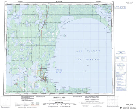 063G Grand Rapids Canadian topographic map, 1:250,000 scale